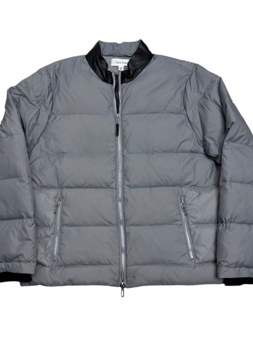 CALVIN KLEIN Goose Down Fill Jacket Winter Bomber Puffer Parka Coat Mens XL